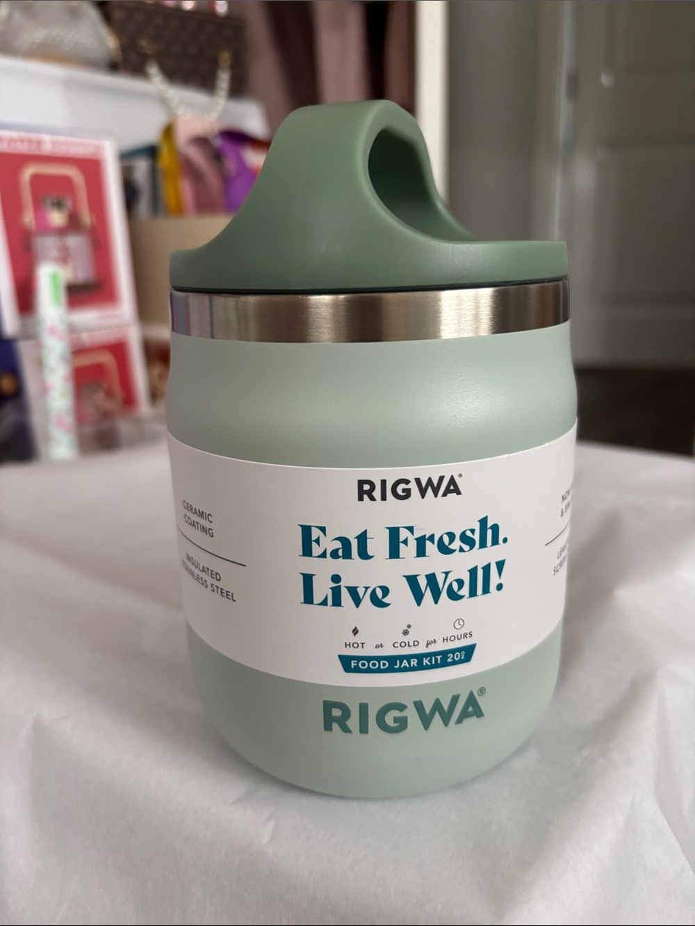 Insulated Food Jar - Eat Fresh Live Well - Picture 2 of 4